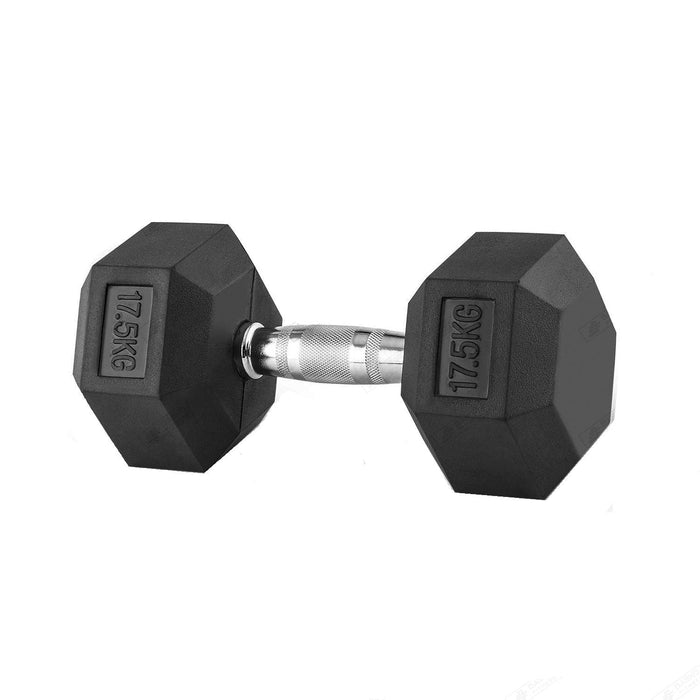 Mancuerna Hexagonal De Caucho Unidad 17,5 Kg