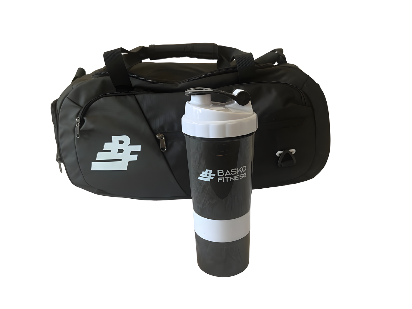 Bolso Deportivo Pack Shaker Mezclador Blanco