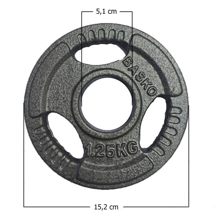 Discos Olimpicos Acero Par 1,25 Kg
