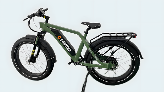 Bicicleta Electrica Fatbike FORTOM EBIKE Verde Militar