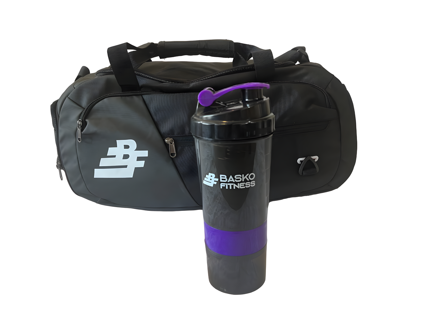 Bolso Deportivo Pack Shaker Mezclador Morado