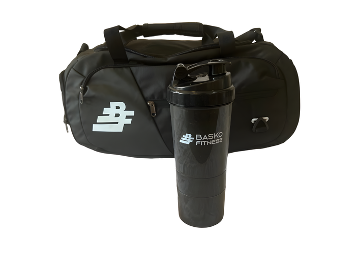 Bolso Deportivo Pack Shaker Mezclador Negro