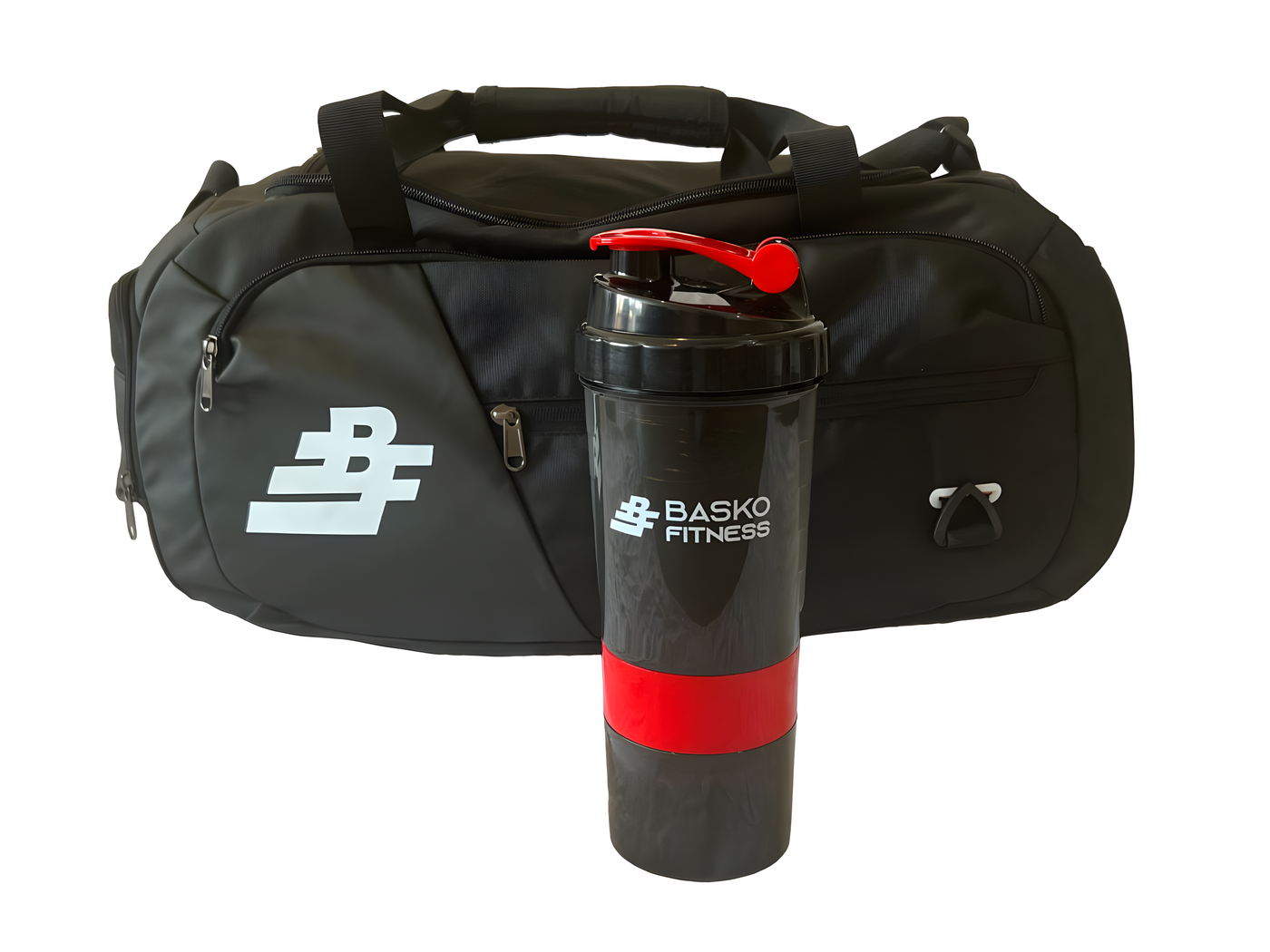 Bolso Deportivo Pack Shaker Mezclador Rojo