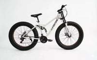 Bicicleta Fatbike Fortom Aro 26 Full Suspension — Blanca