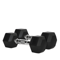 Mancuernas Hexagonales De Caucho Par 9 Kg