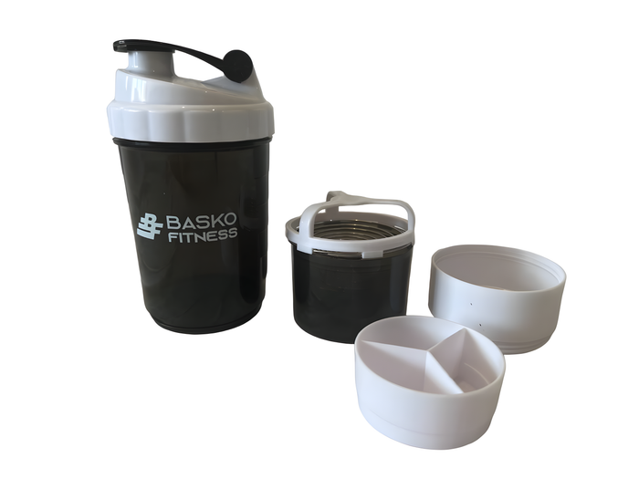 Shaker Mezclador Botella Deportiva Blanco